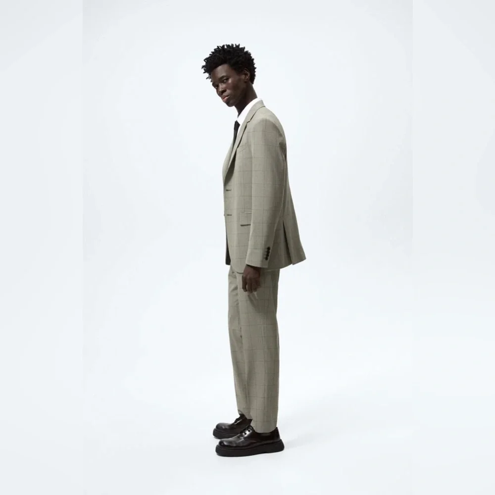SALE!NWT $149 ZARA CHECKERED SUIT BLAZER SIZE 40